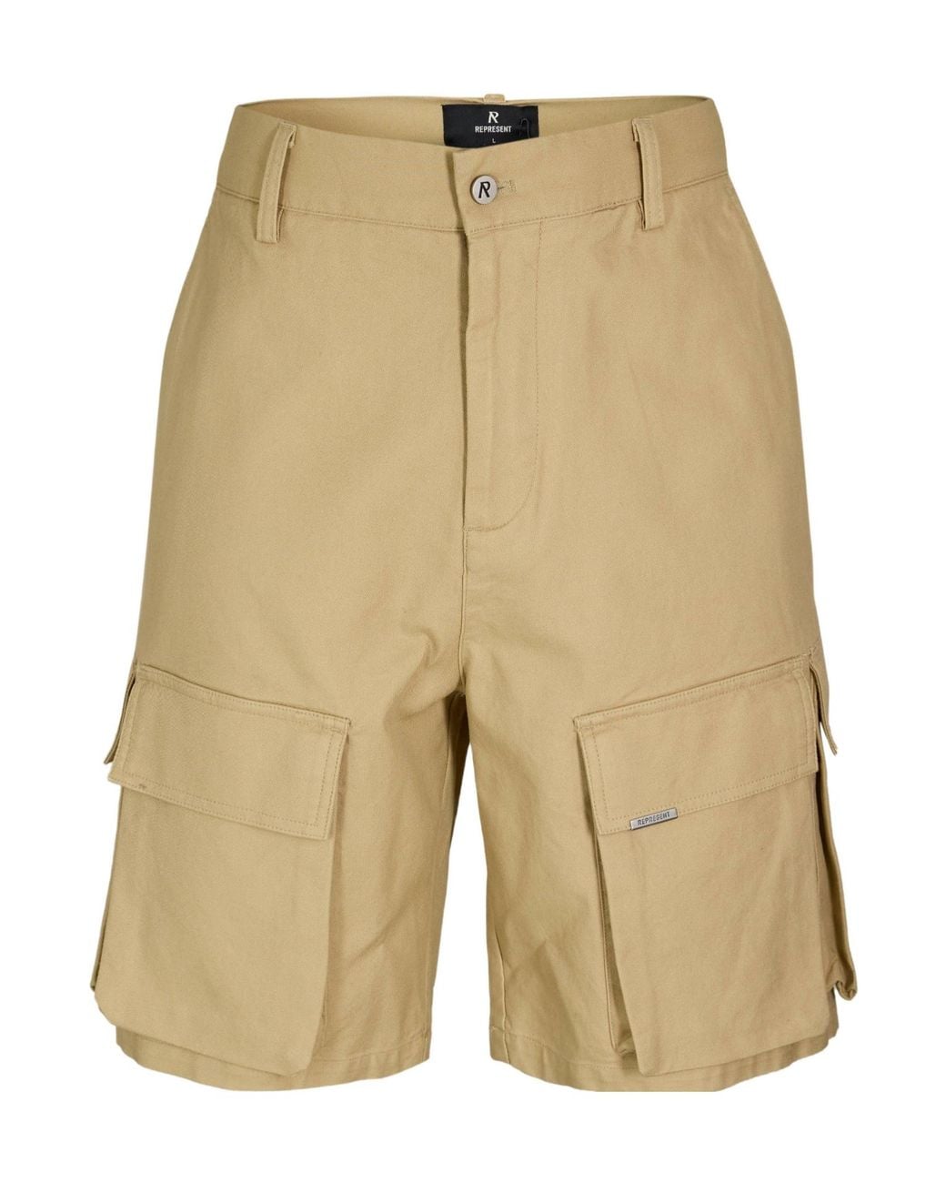 Represent Natural High-Waisted Cargo Knee-Length Shorts for men