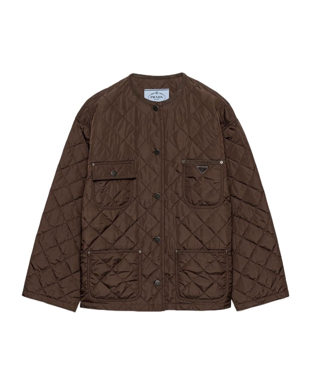 Prada Brown Lightweight, Quilted Re-Nylon Jacket