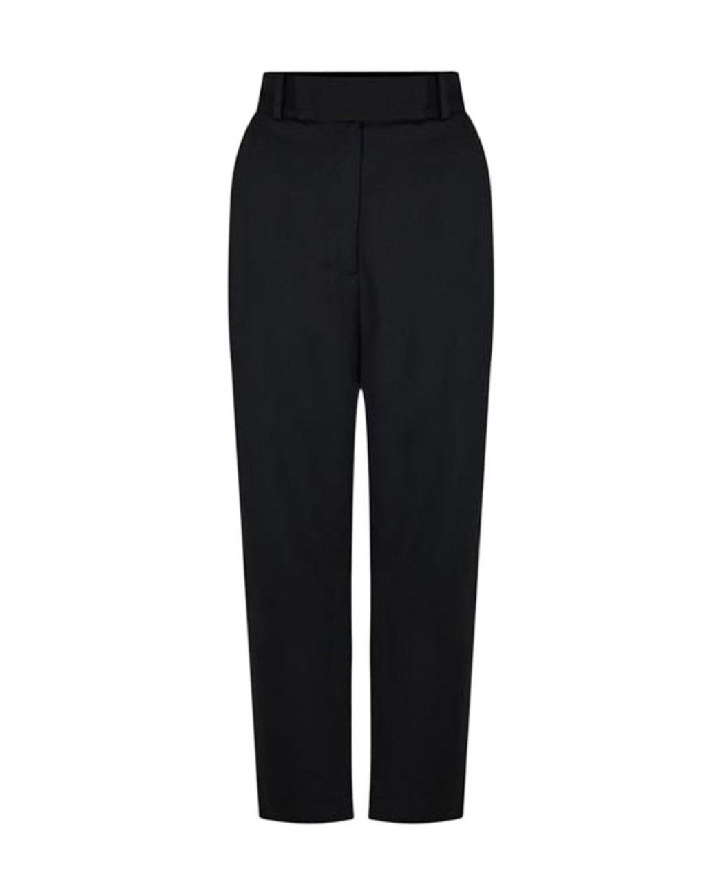 Totême Black Deep-Pleated Straight Pants
