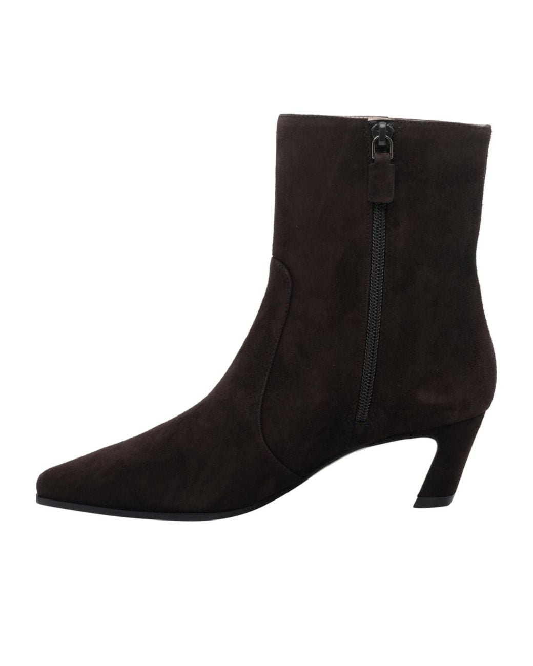 Stuart Weitzman Black Pointed-Toe High-Heeled Ankle Boots