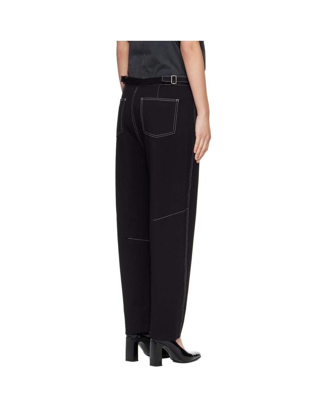 Rag & Bone Black Adjustable-Strap Trousers