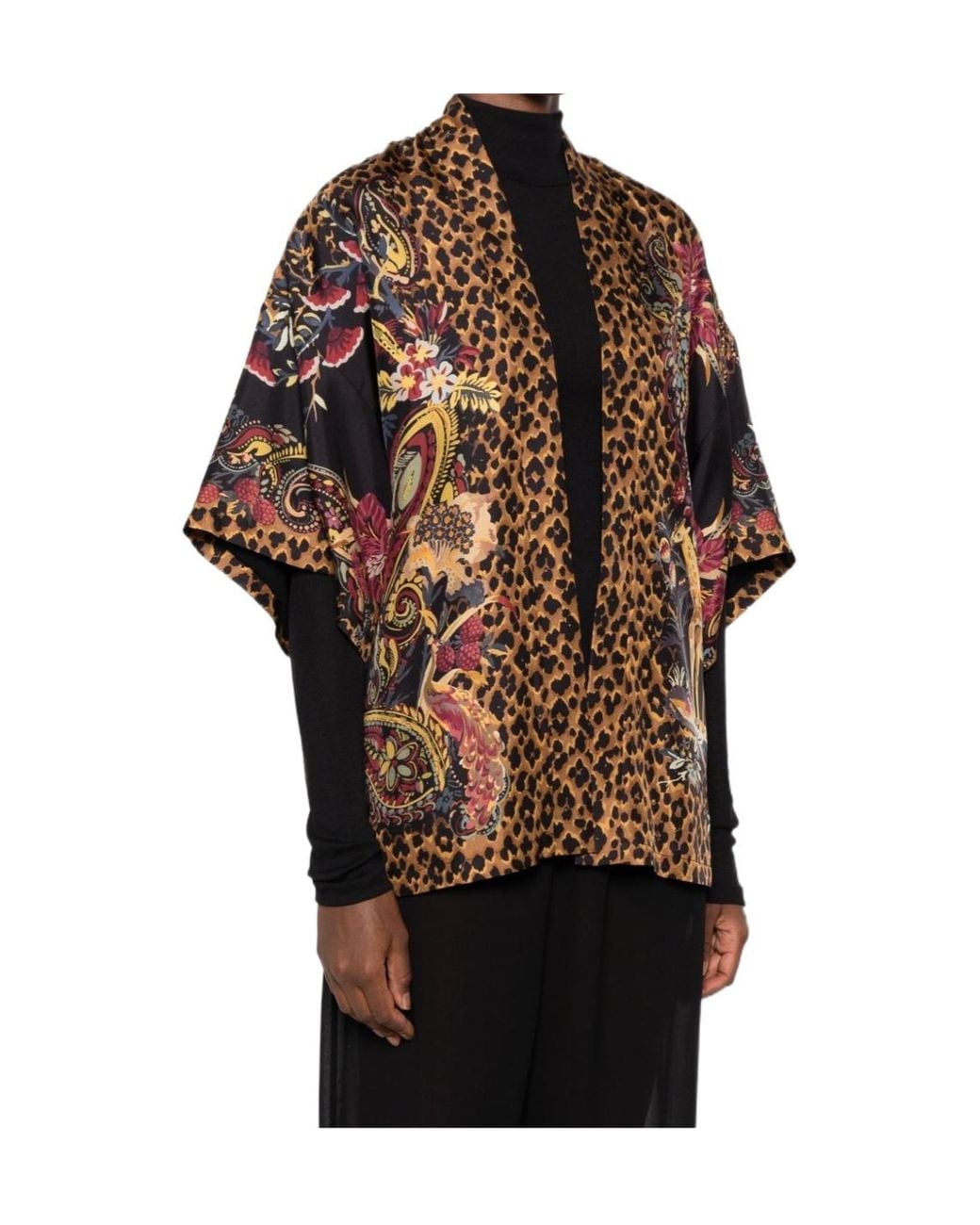 Etro Multicolor Printed Kimono Coat