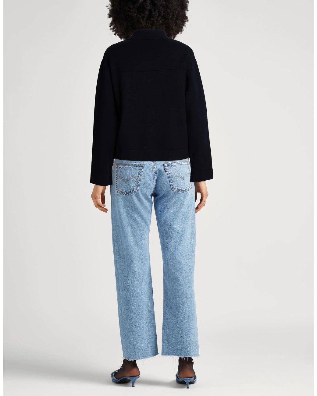 Max Mara Black Solid-Colored Knit Top