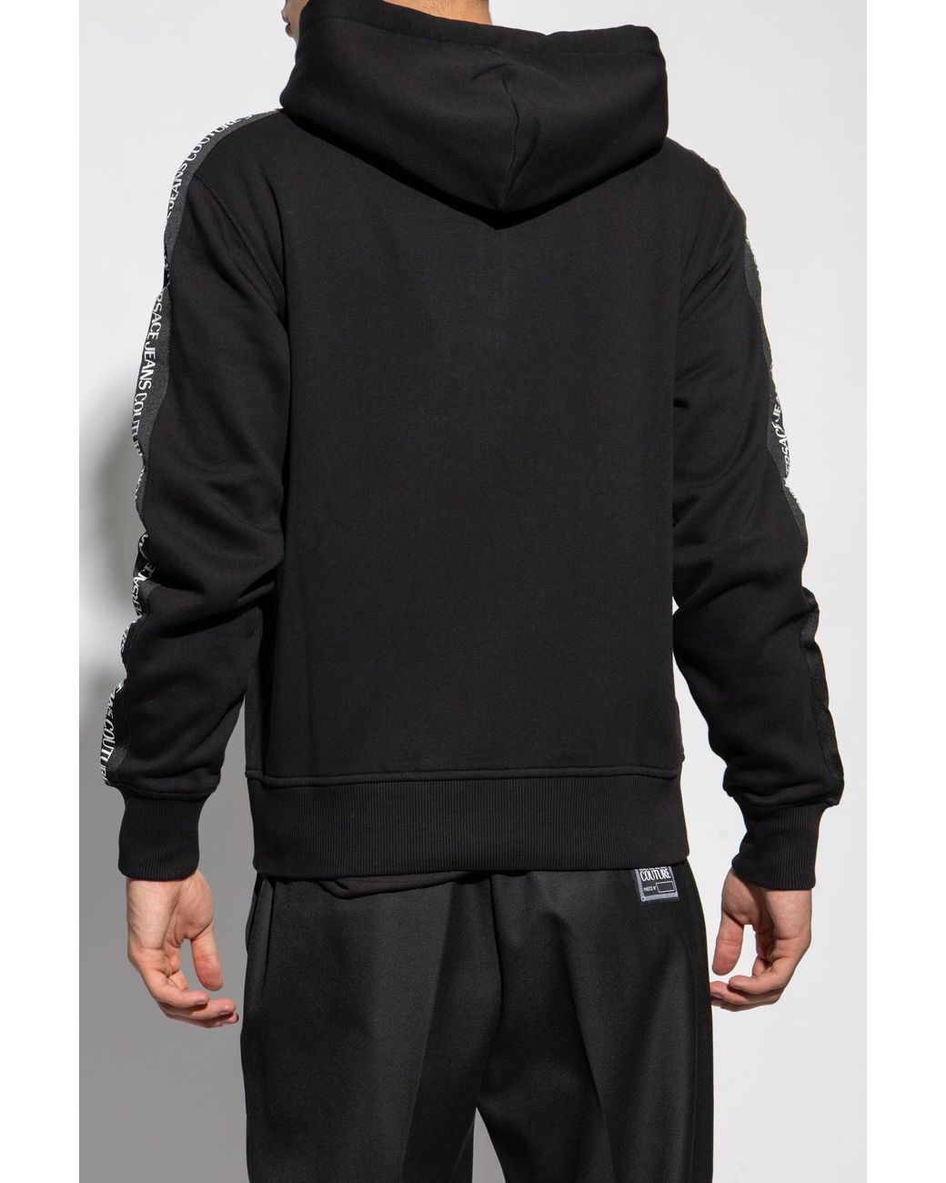 Versace Jeans Blue Couture Zipped Drawstring Hoodie for men