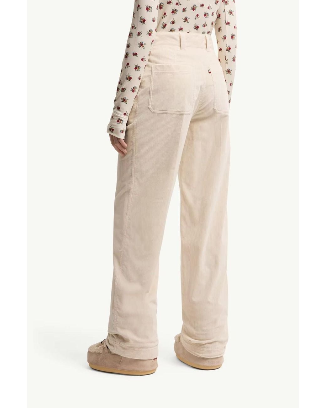 Moncler White Grenoble Après Ski Wide-Leg Pants
