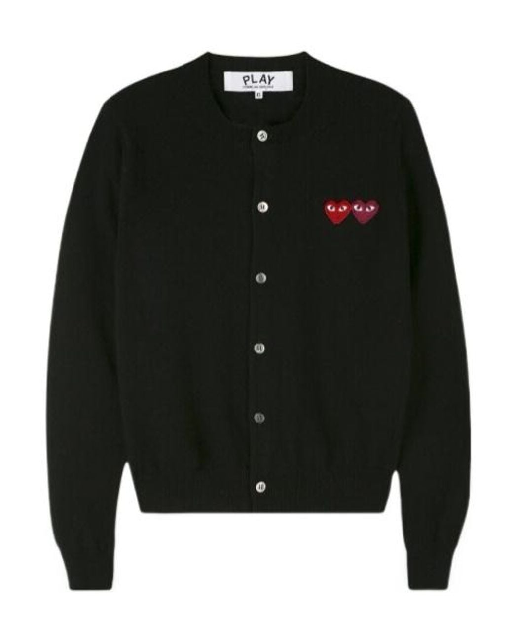 COMME DES GARÇONS PLAY Black Comme Des Garçons Play Crewneck Knitted Cardigan