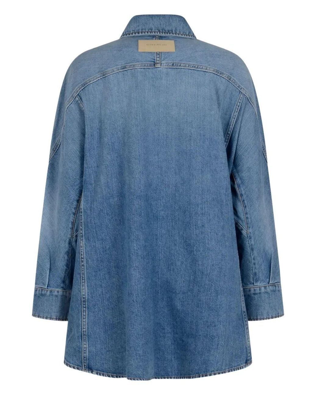 Givenchy Blue Collared Long-Sleeve Shirt