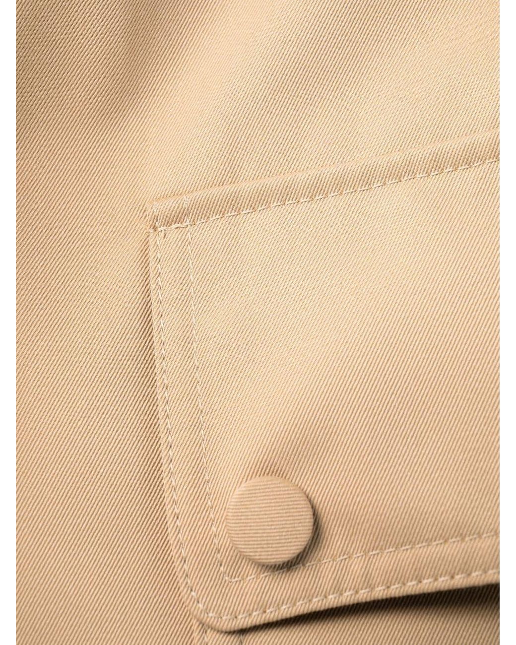 Burberry Natural Long Check Lapel Gabardine Trench Coat