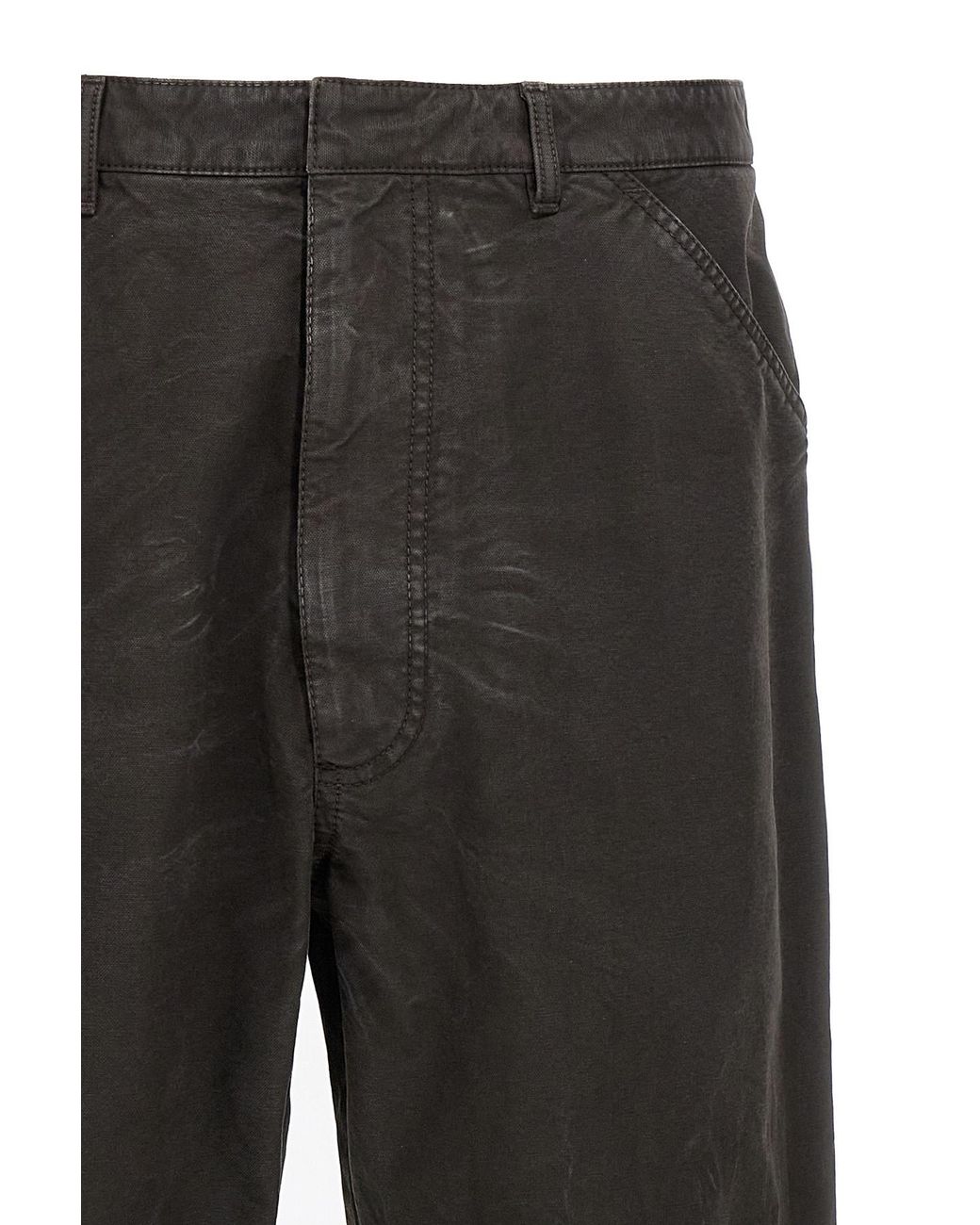 Prada Black Logo Detailed Wide-Leg Jeans for men