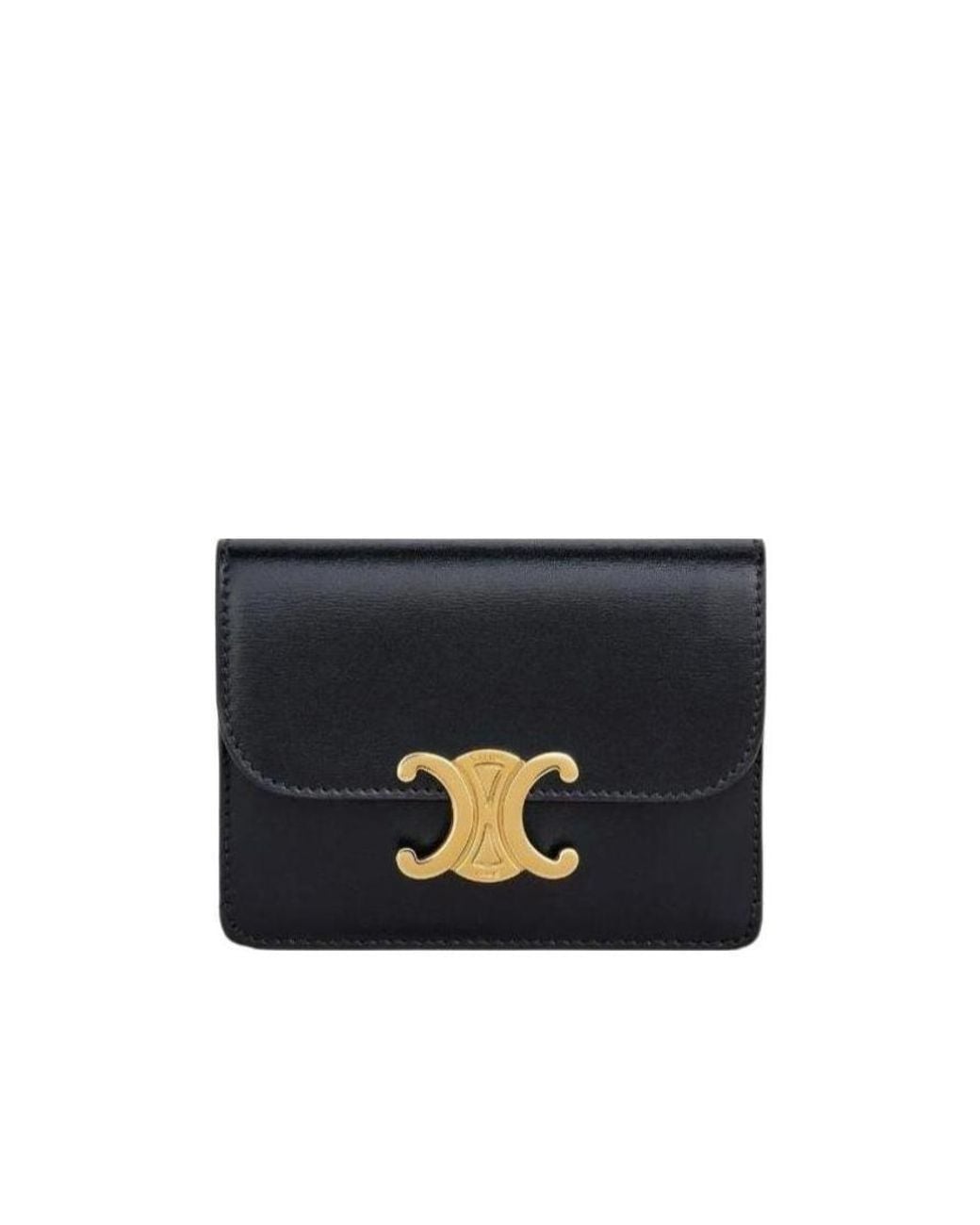 Céline Black Card Holder Triomphe