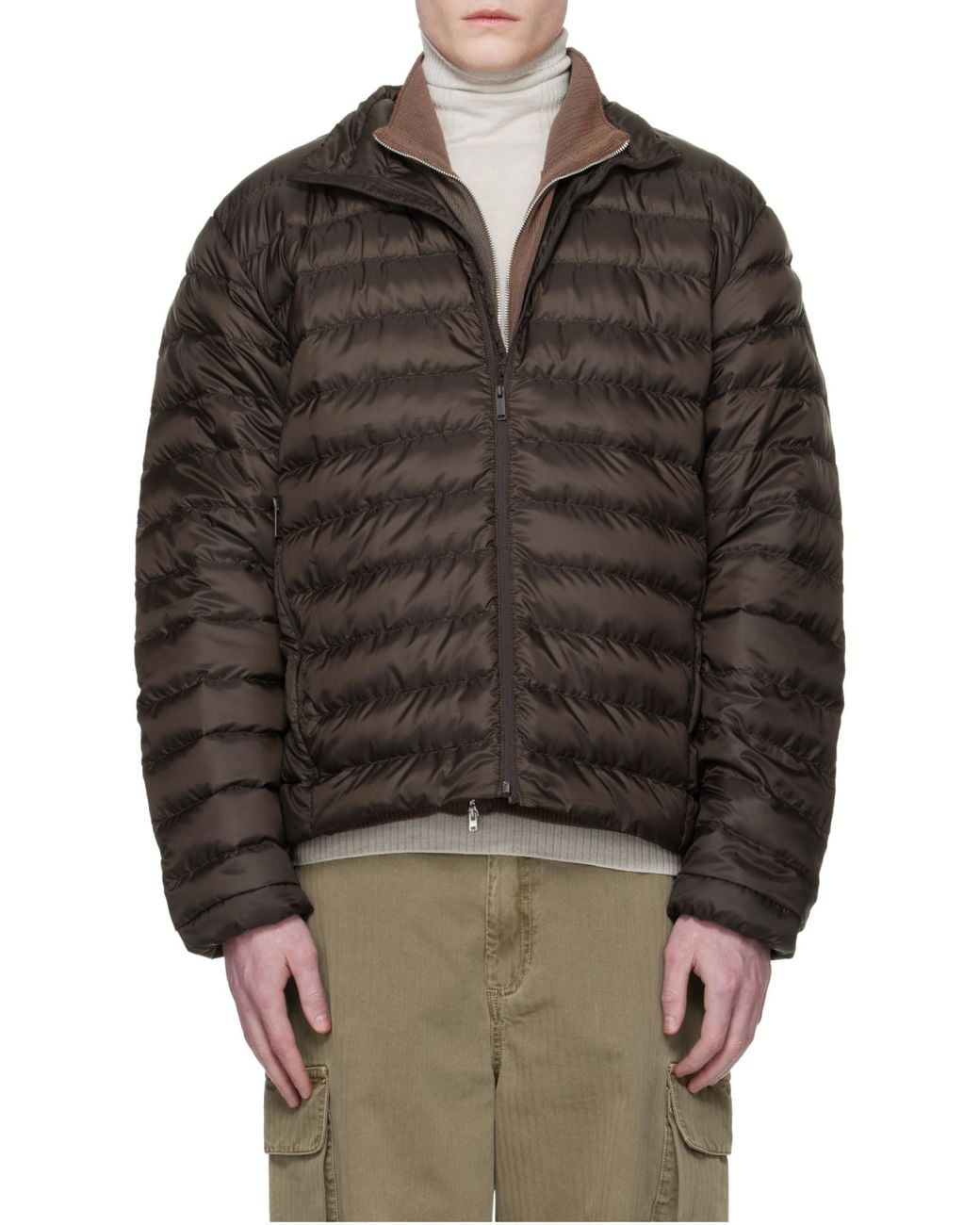 Canada Goose Brown Stratus Logo Patch Puffer Jacket for men
