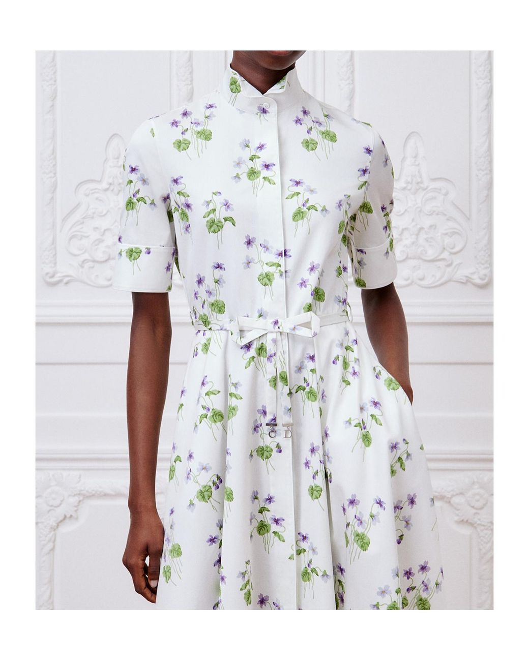 Dior White Mid-To-Long Shirt Dress