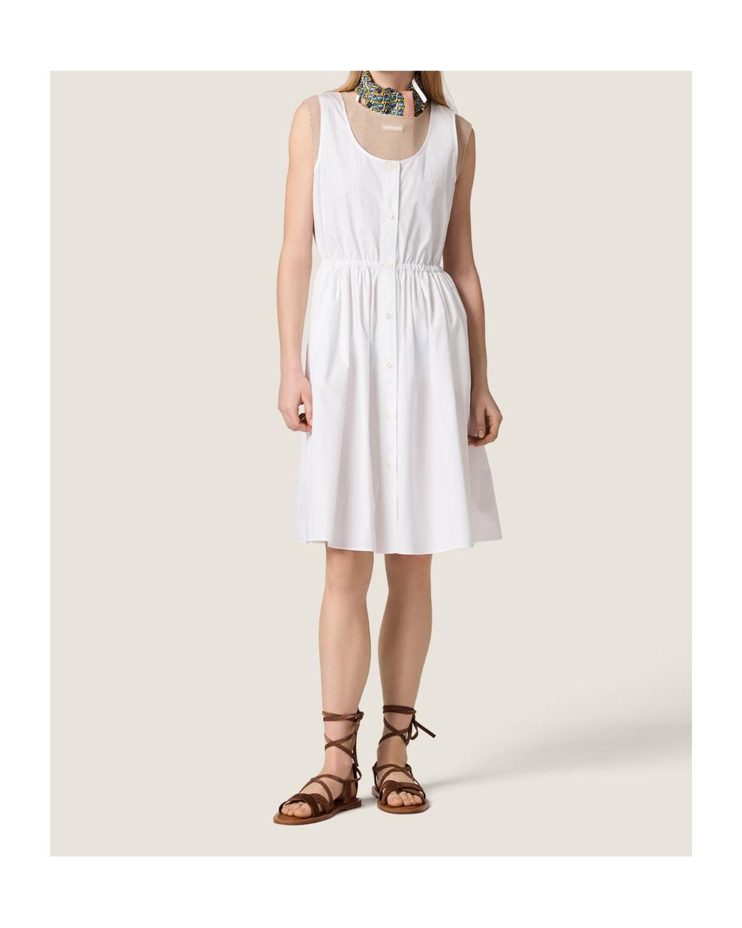 Miu Miu White Poplin Dress