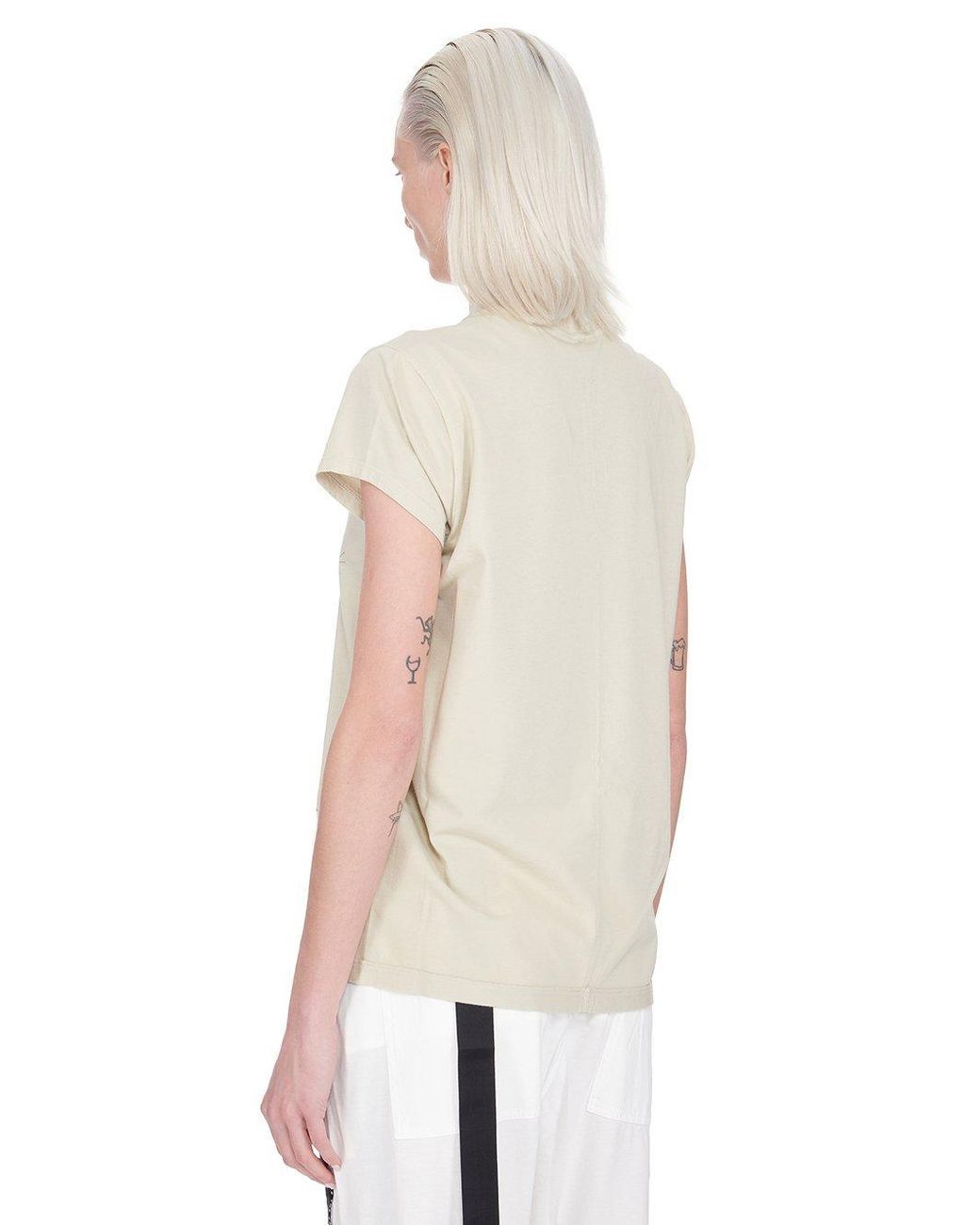 Rick Owens White Printed T-Shirt