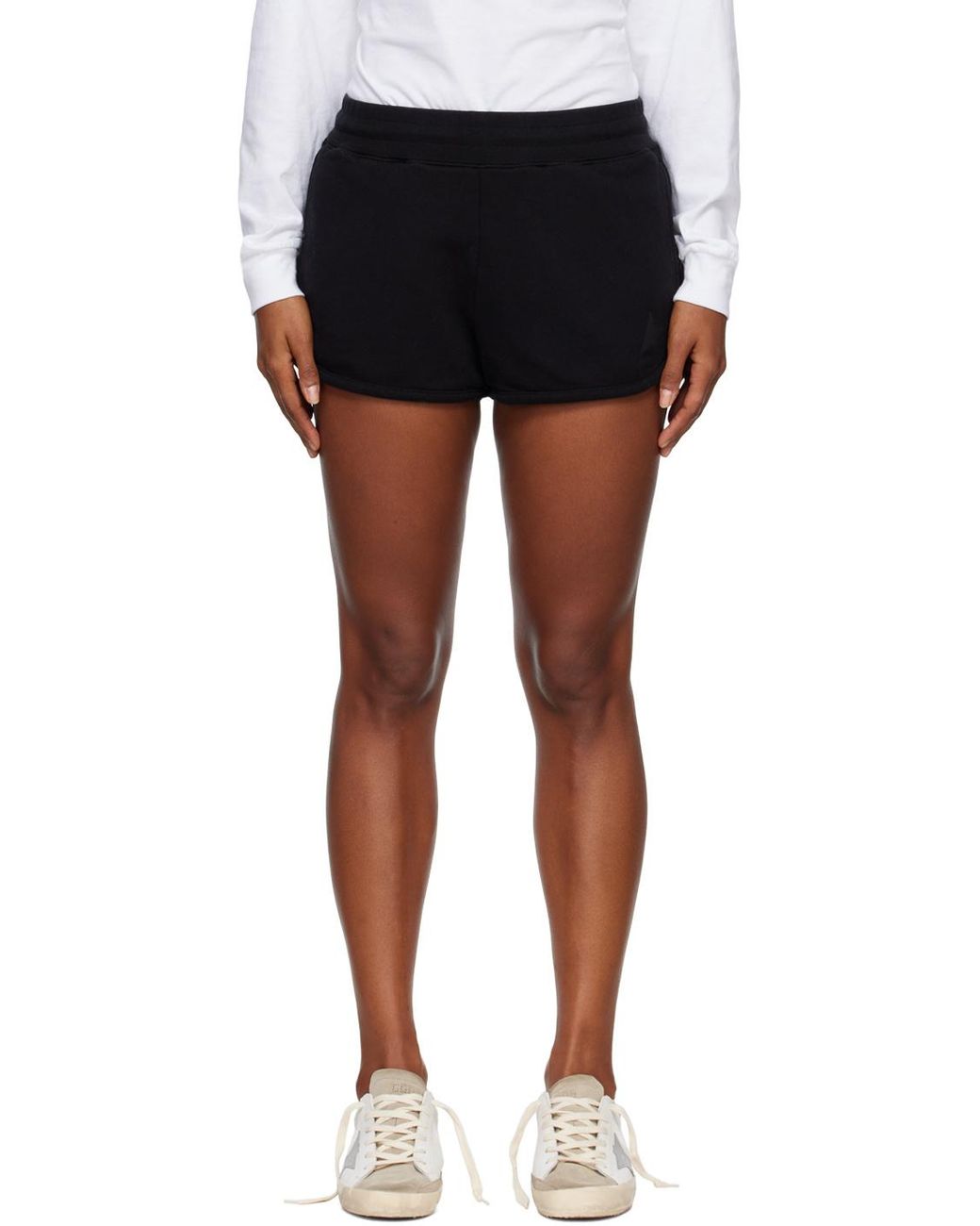 Golden Goose Deluxe Brand Black Star Embroidered Shorts