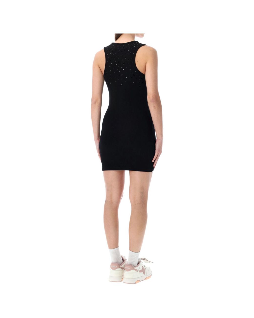 Off-White c/o Virgil Abloh Black Logo Detailed Sleeveless Mini Dress