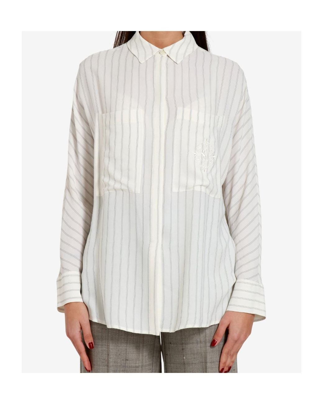 Semicouture White Striped Shirt