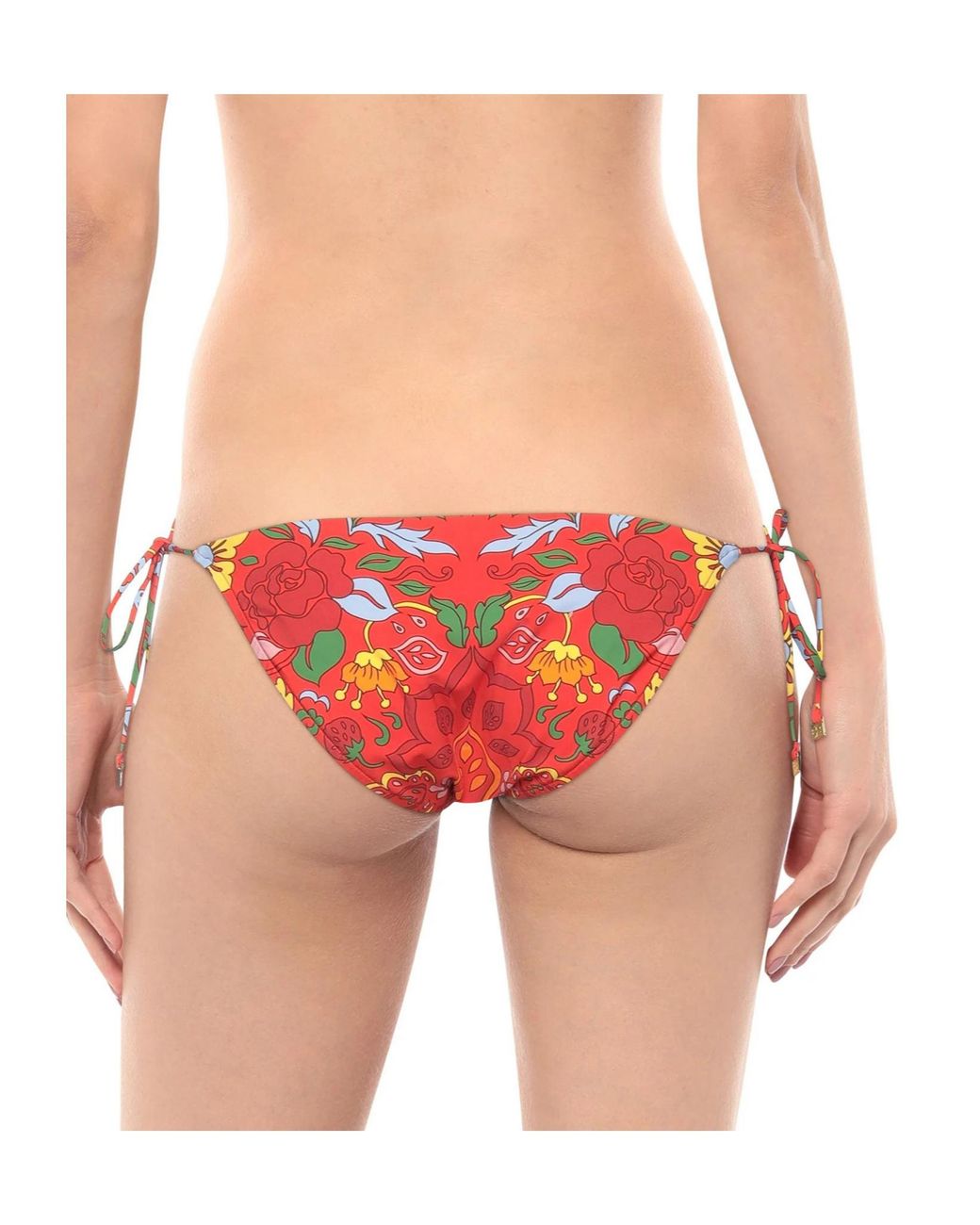 Tory Burch Red Floral Bikini Bottoms