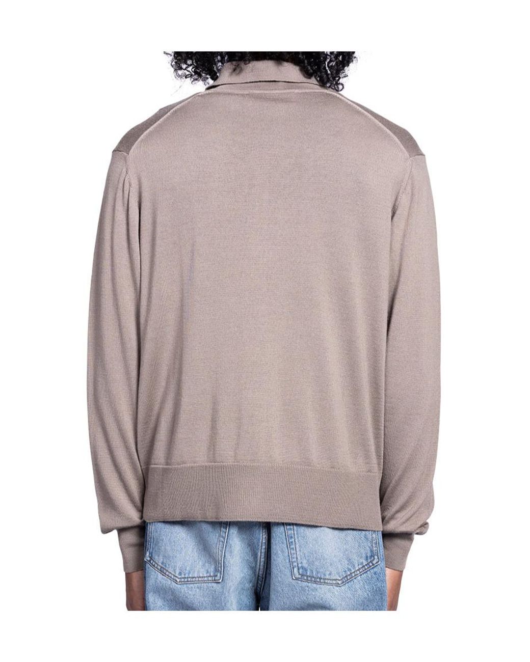 AMI Blue Ami De Coeur Knitted Cardigan for men