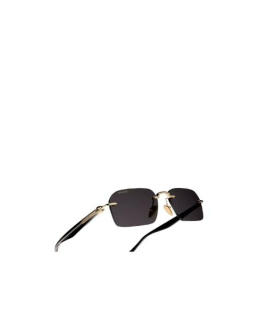 Gucci White Rectangular-Frame Sunglasses for men