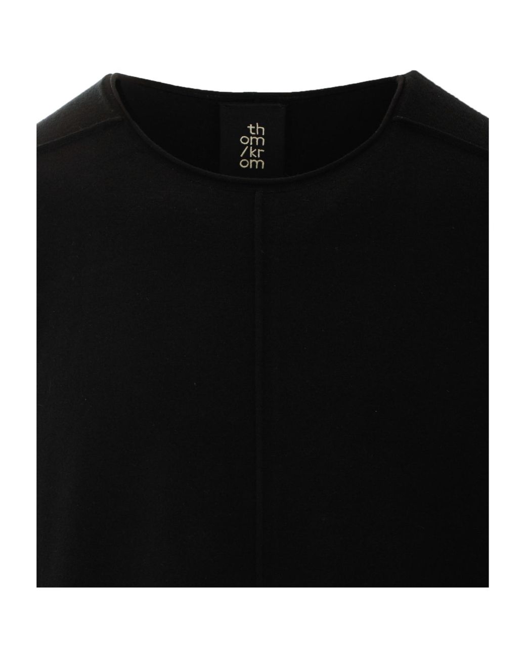 Thom Krom Black Crewneck Long Sleeve Sweater for men
