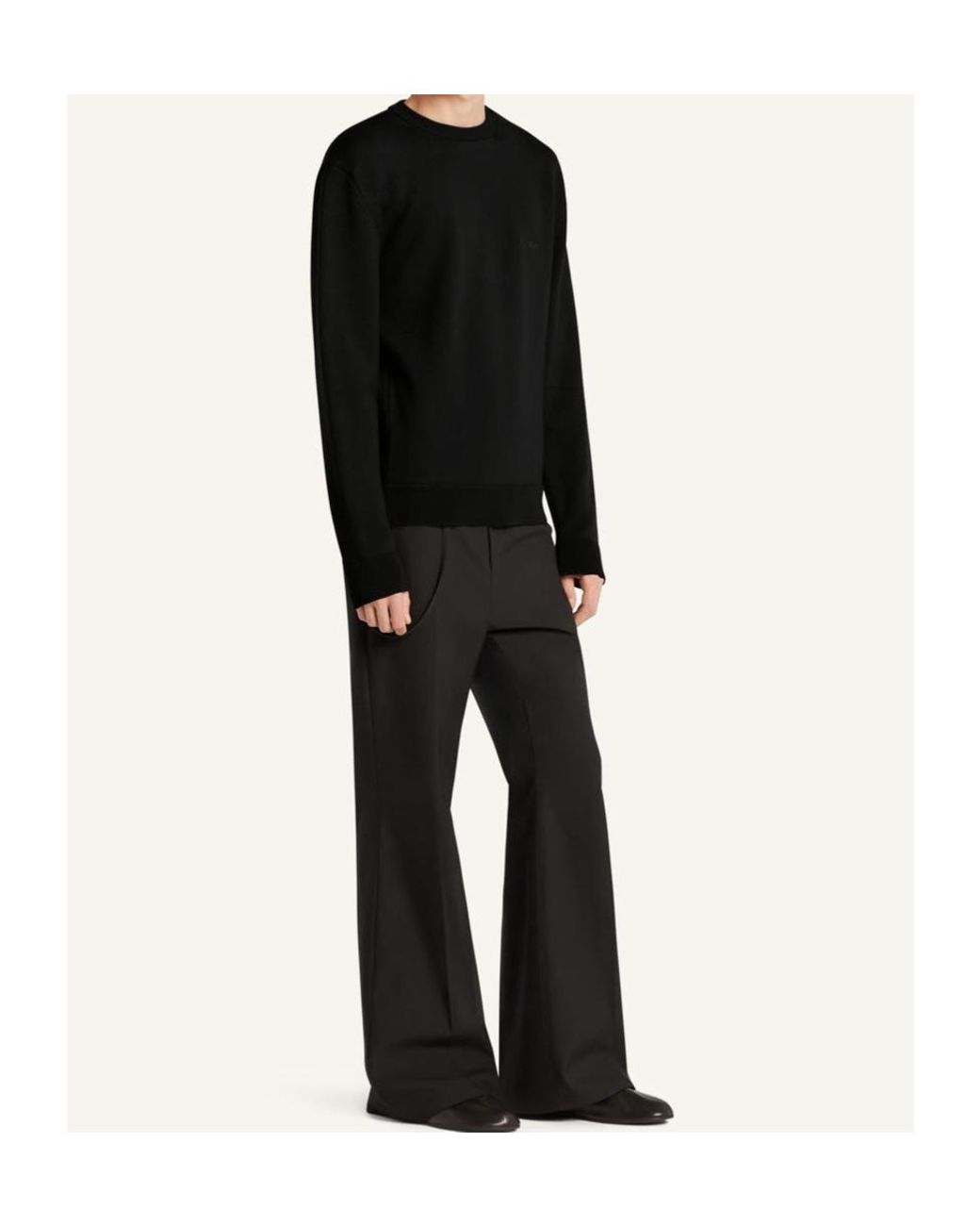 Courreges Black Courrèges Logo Detailed Crewneck Jumper for men