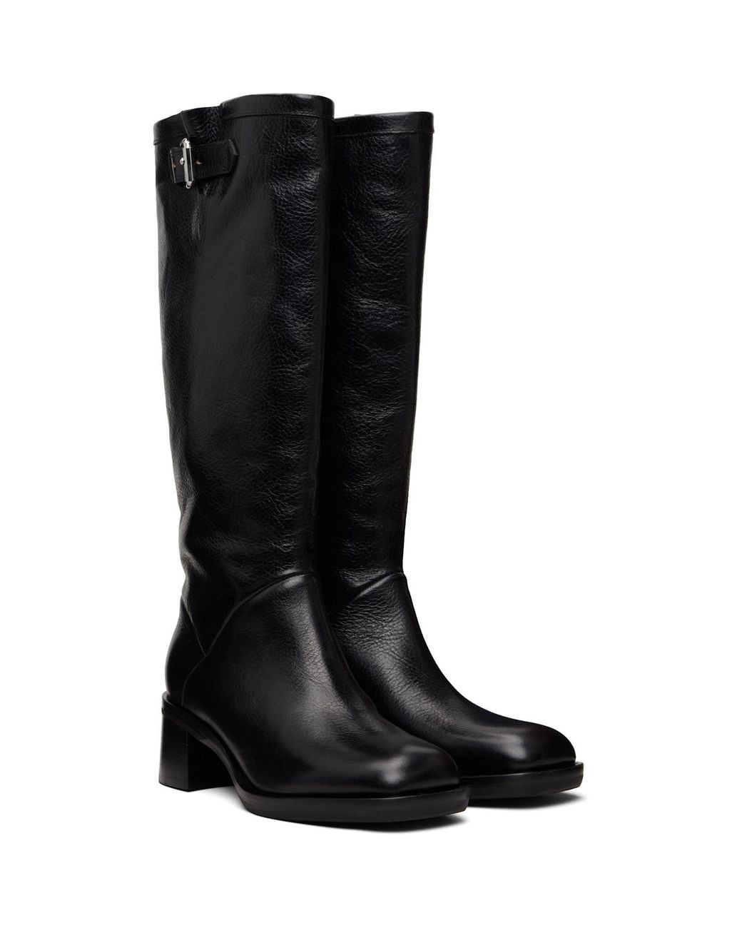 Our Legacy Black Alta Buckled Knee-High Boots
