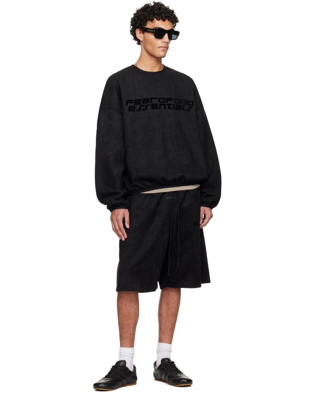 Fear Of God Black Long Sleeved Crewneck Sweatshirt for men