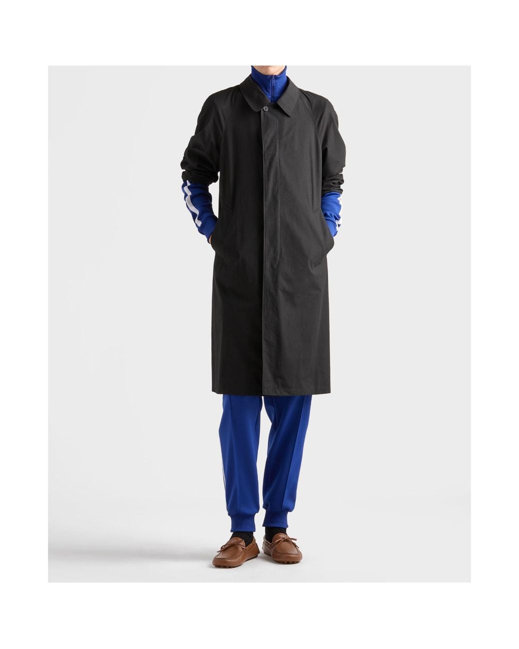 Prada Blue Zip-Up Blouson Jacket for men