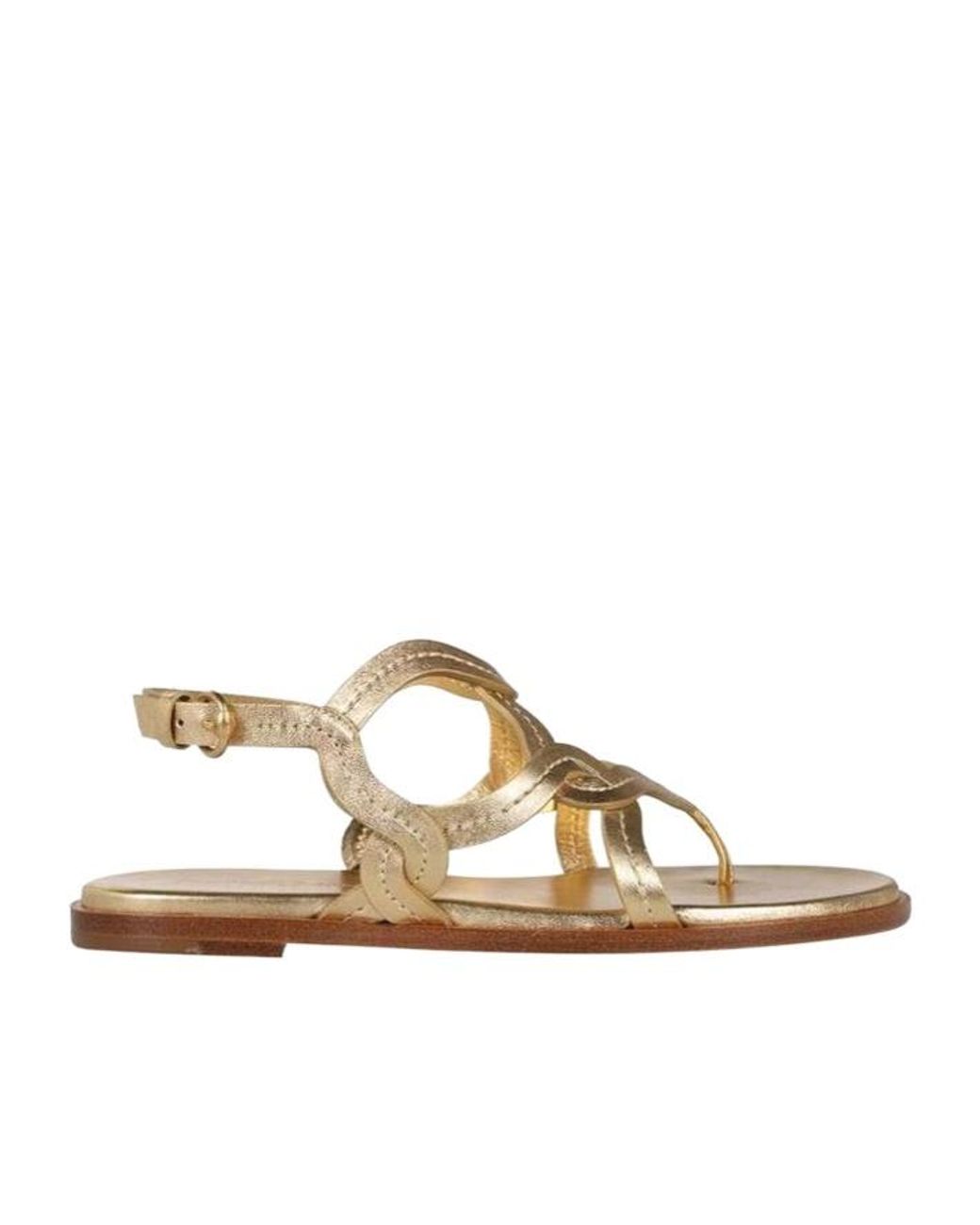 Gianvito Rossi Metallic Leather Sandals