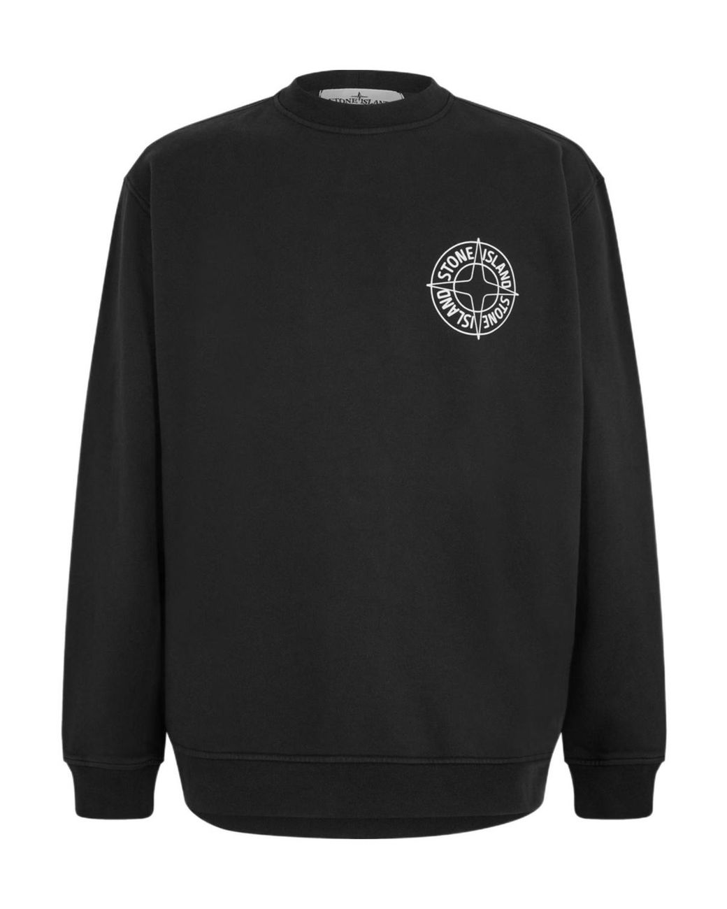 Stone Island Black Compass Crew Sweatshirt for men