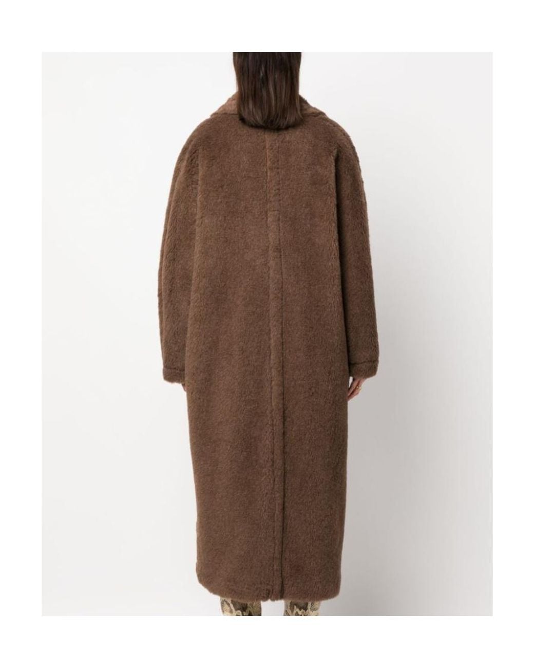 Max Mara Brown Double-Breasted Long-Sleeved Coat