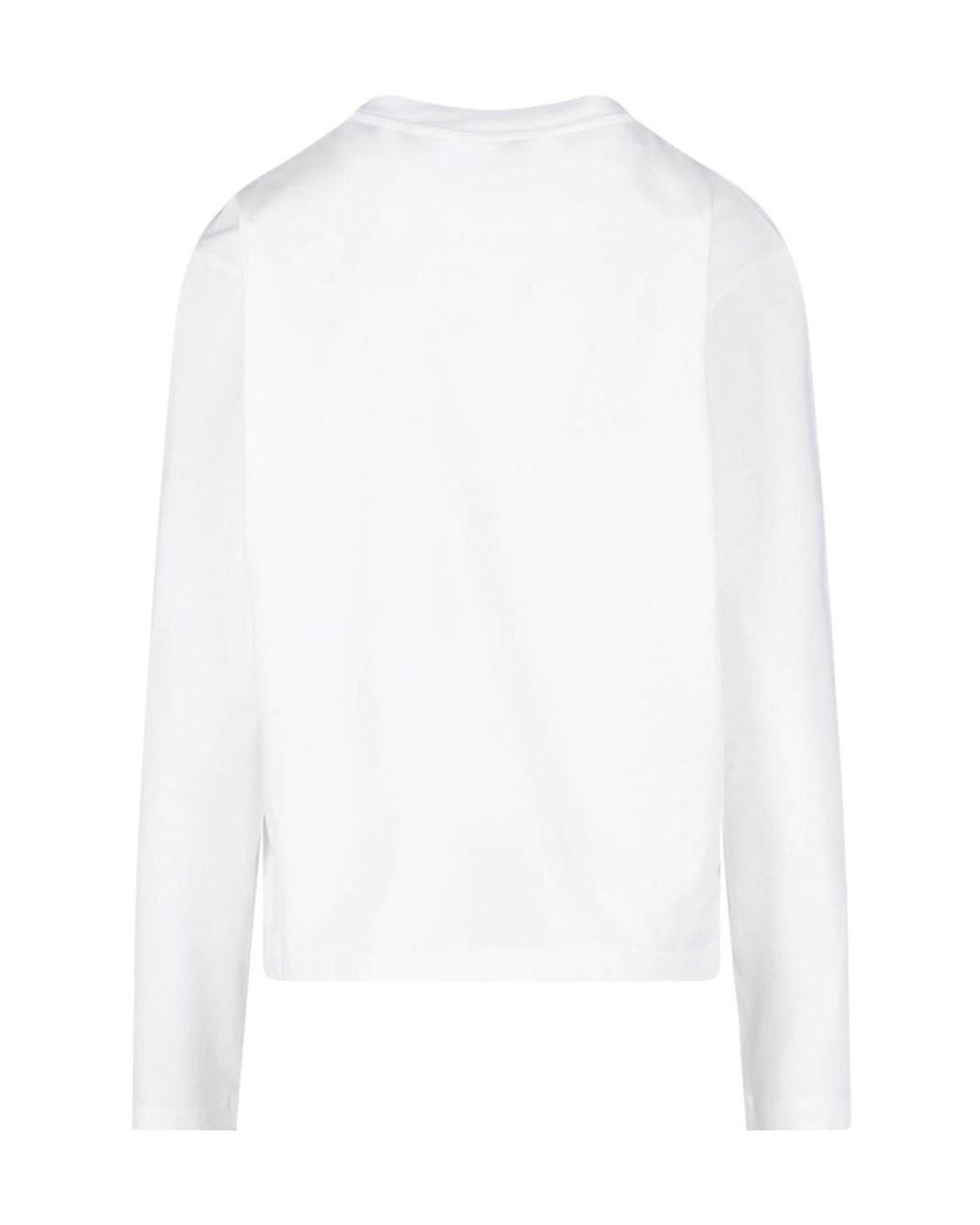 Jil Sander White Logo Long-Sleeve T-Shirt