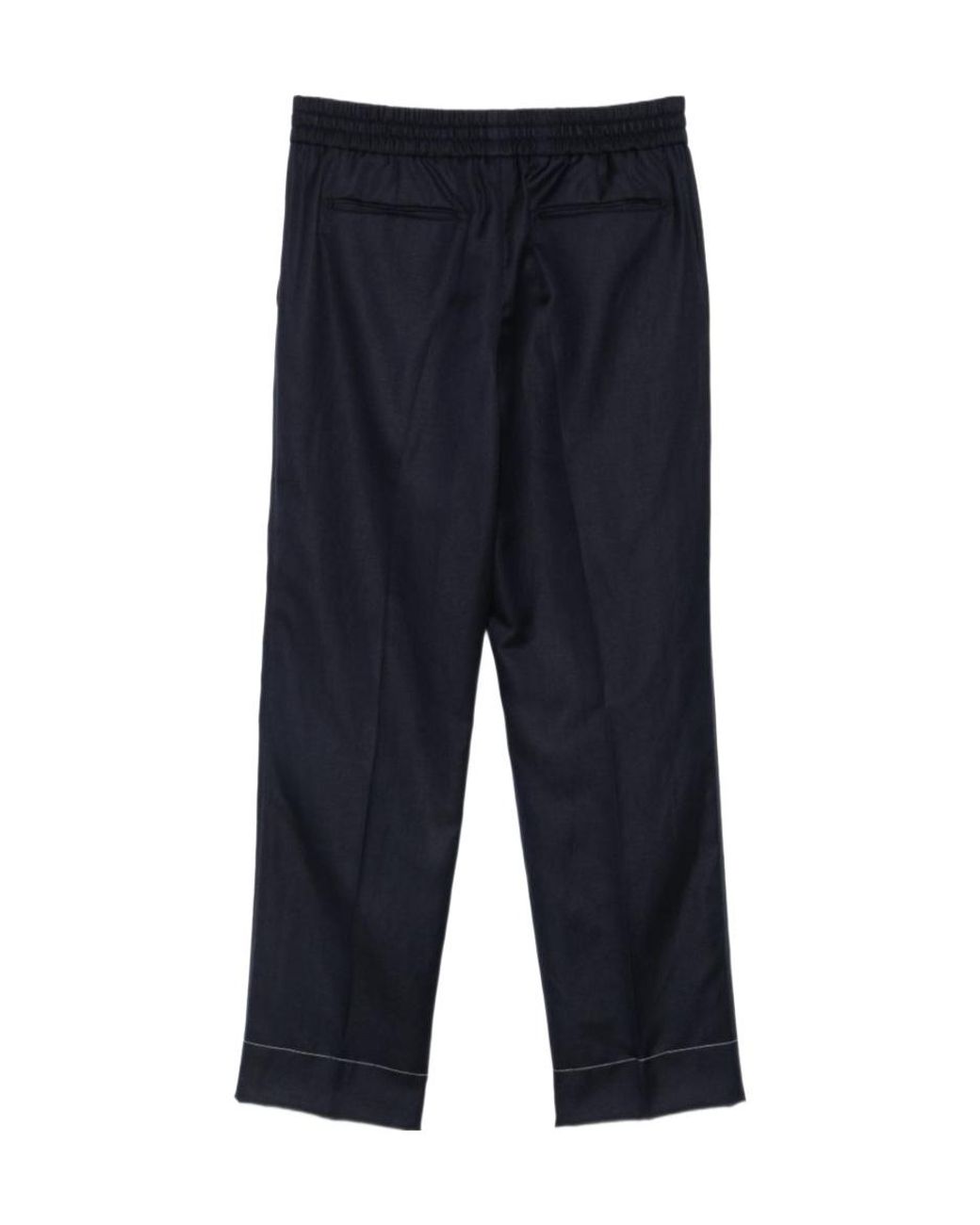 Brioni Blue Casual Pants With Belt Loops for men