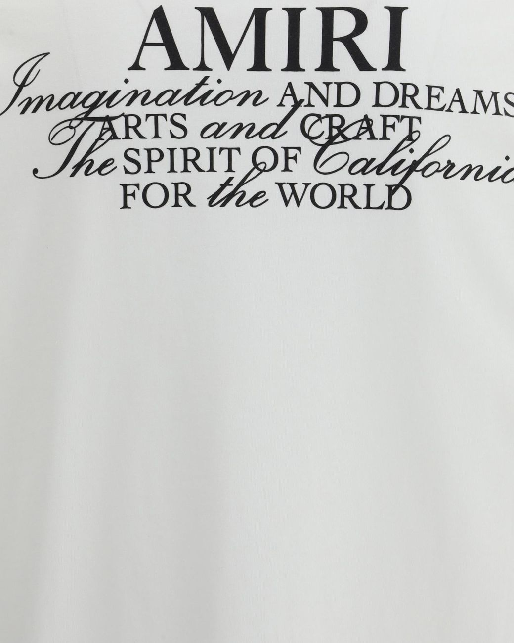 Amiri White Logo Printed Crewneck T-Shirt for men