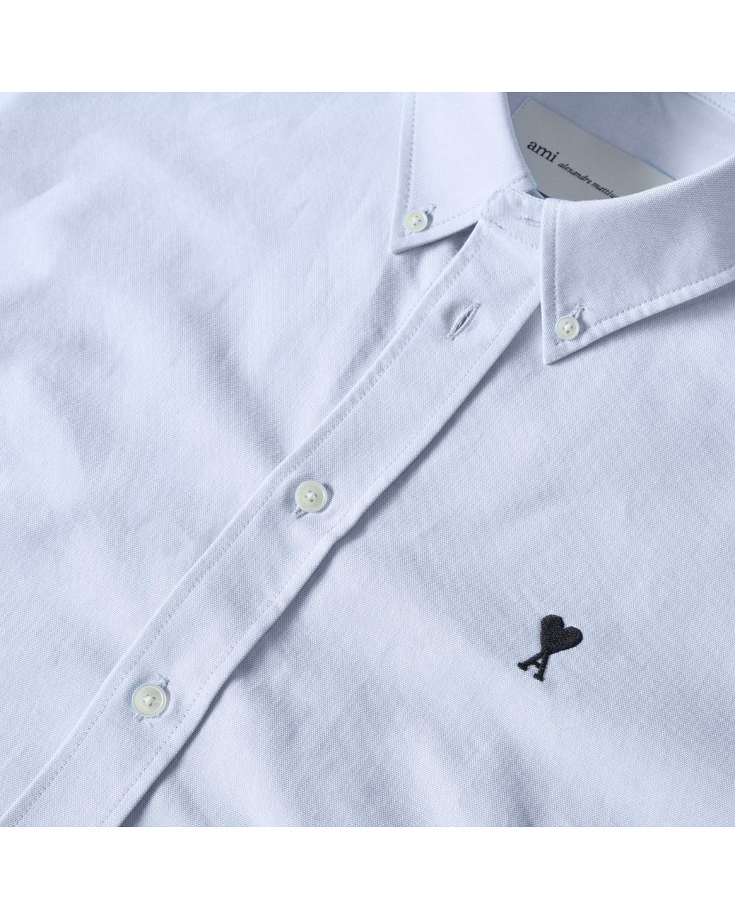 AMI Blue Lapel Long-Sleeve Shirt for men
