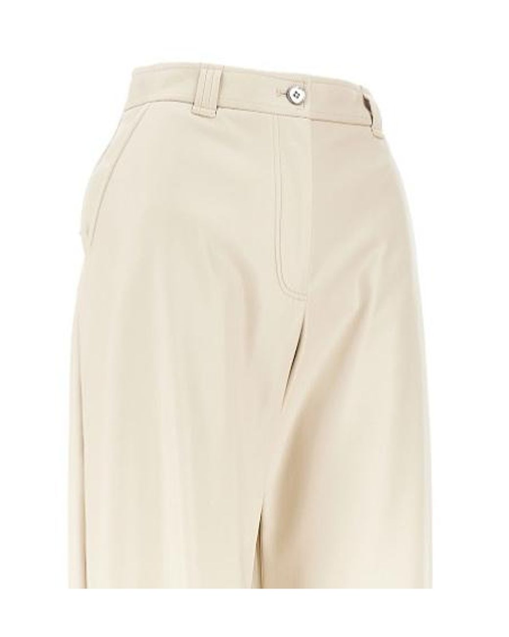 Pinko White Straight-Leg Pants