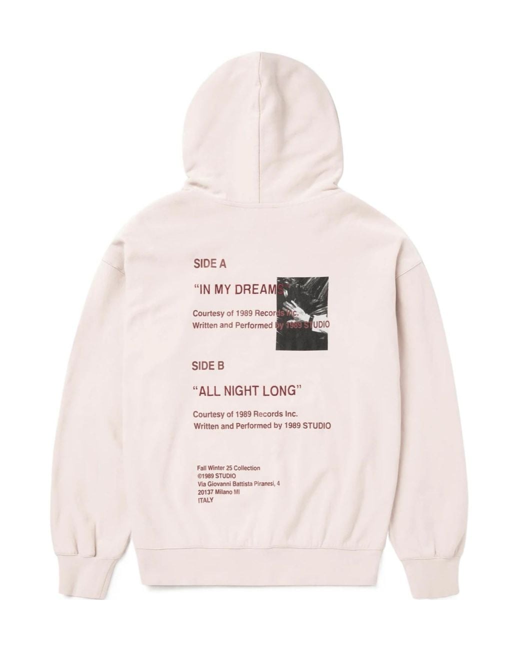 1989 STUDIO Pink Logo Hooded Sweater for men