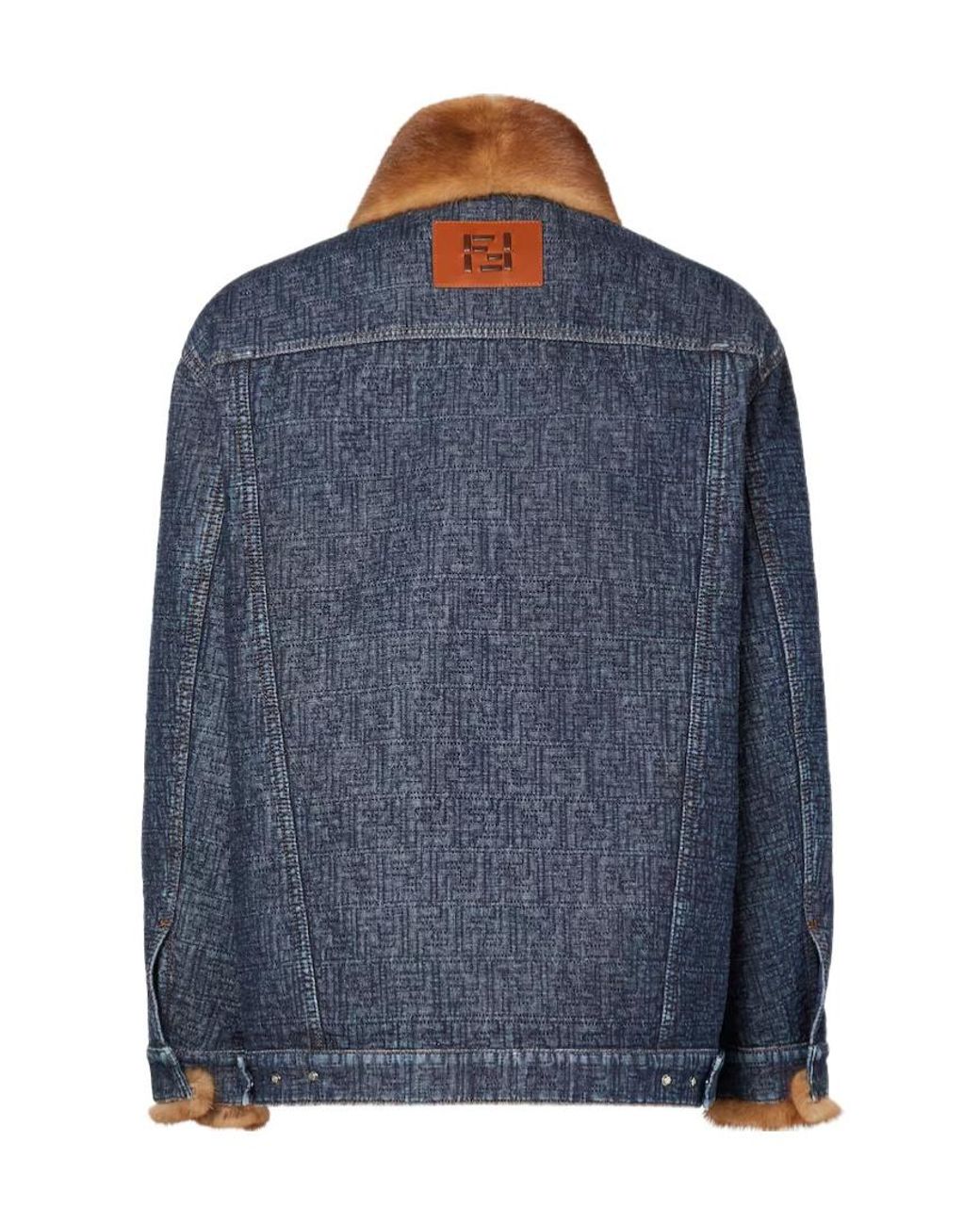 Fendi Blue Ff Denim Jacket