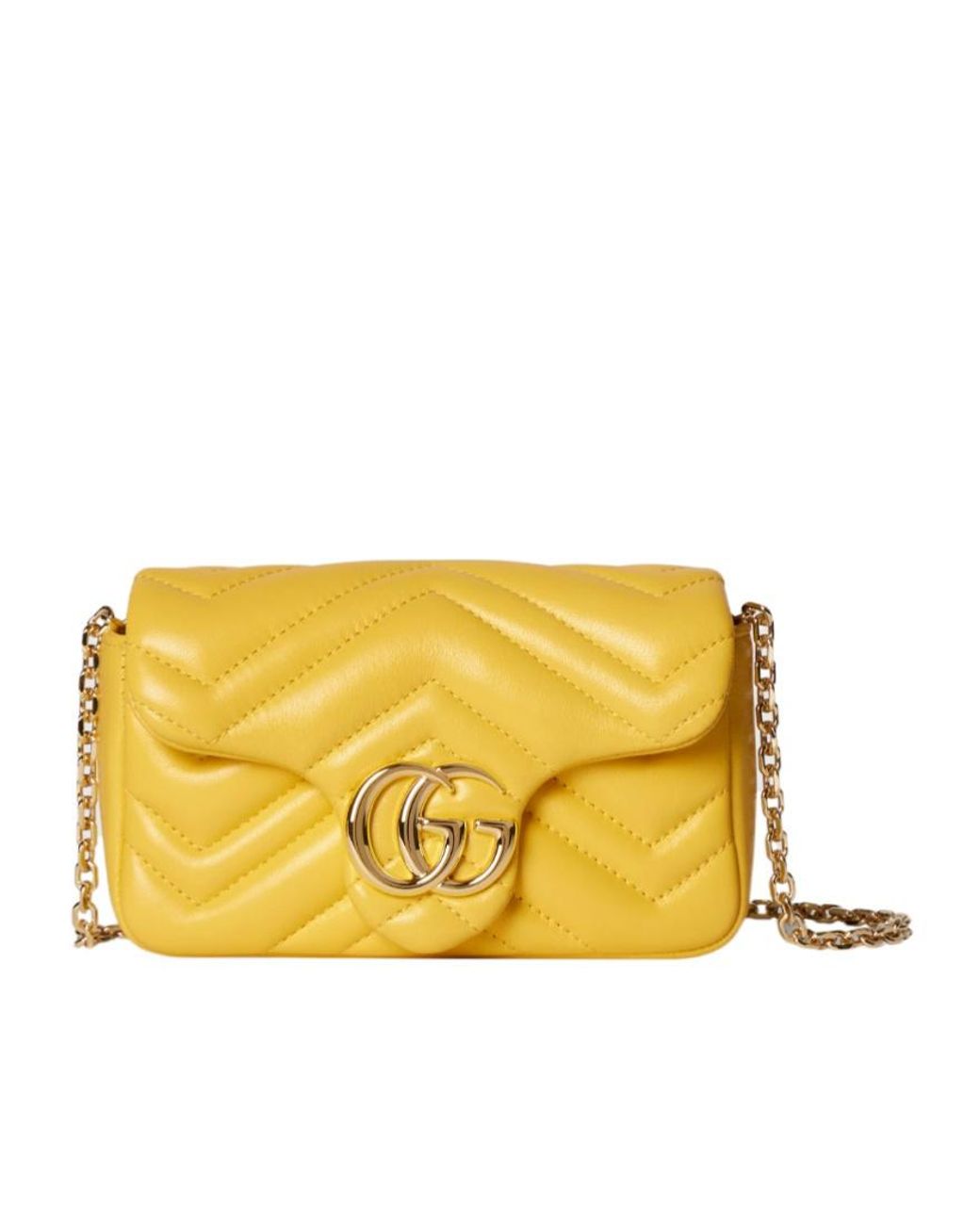 Gucci Yellow Gg Marmont Mini Bag