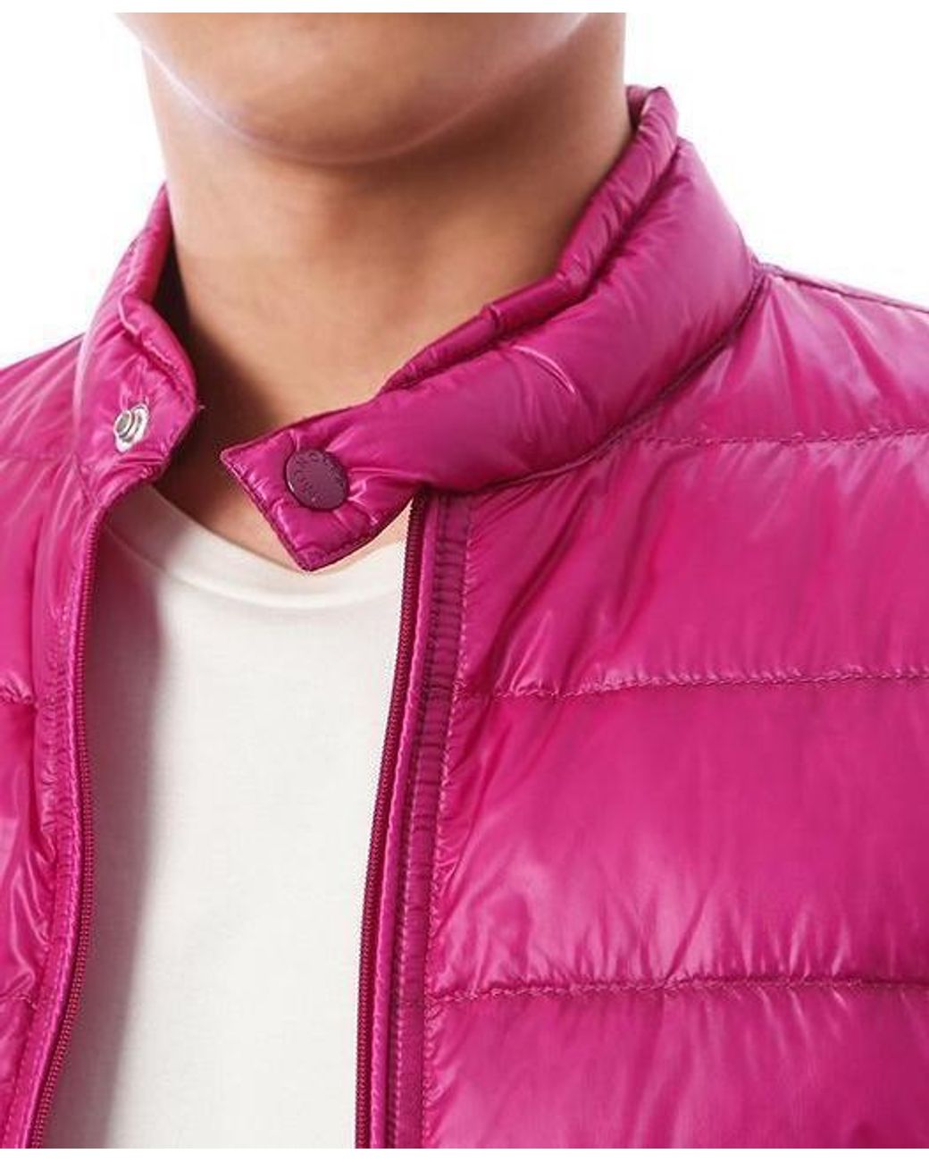 Moncler Pink Acorus Logo Patch Down Jacket for men