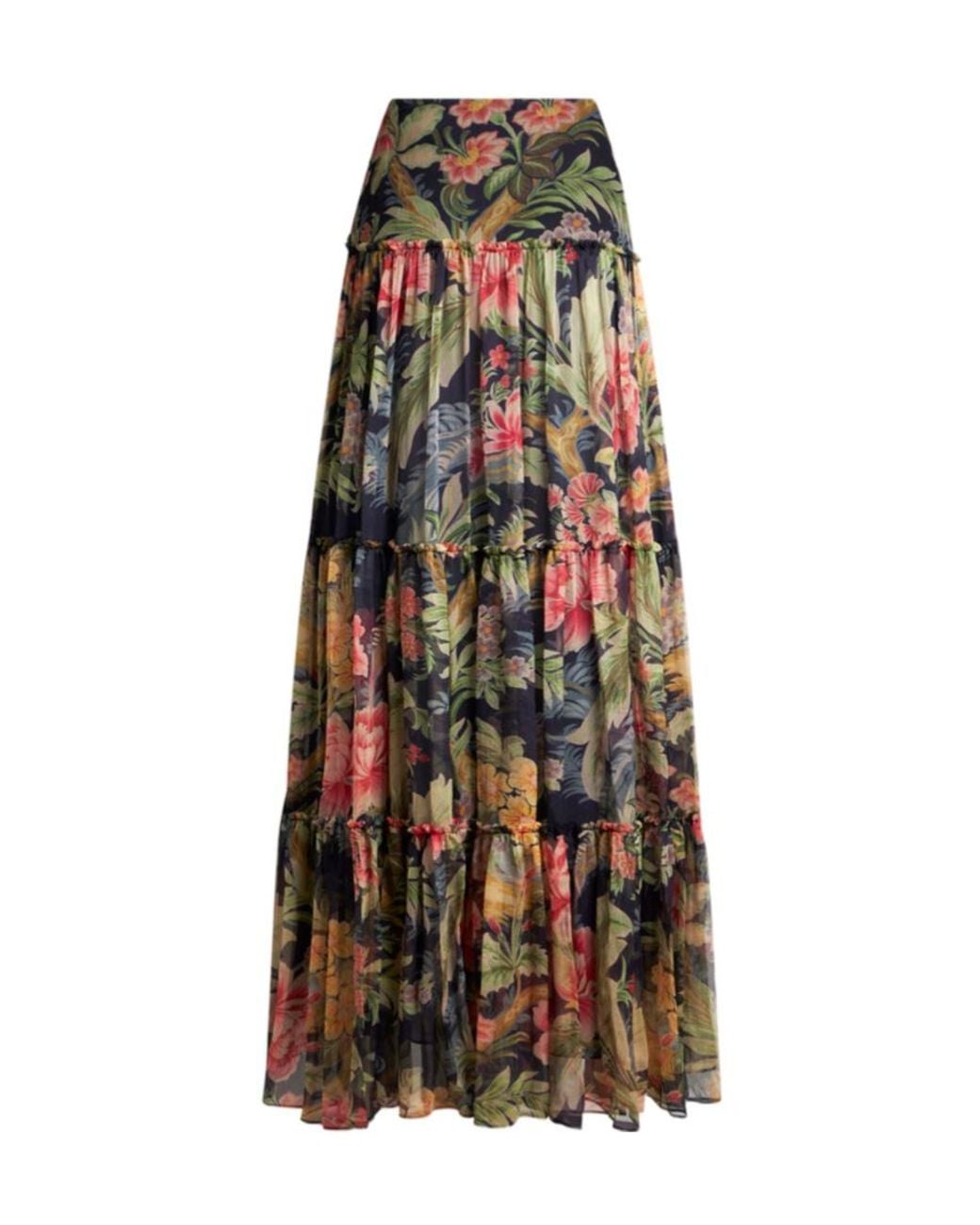 Etro Multicolor Printed Silk Skirt