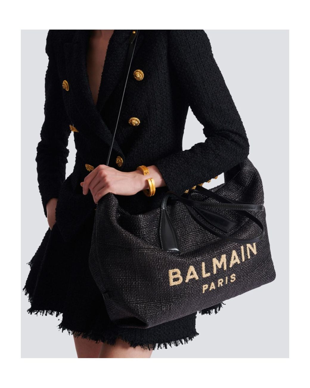 Balmain Black Tote Bags