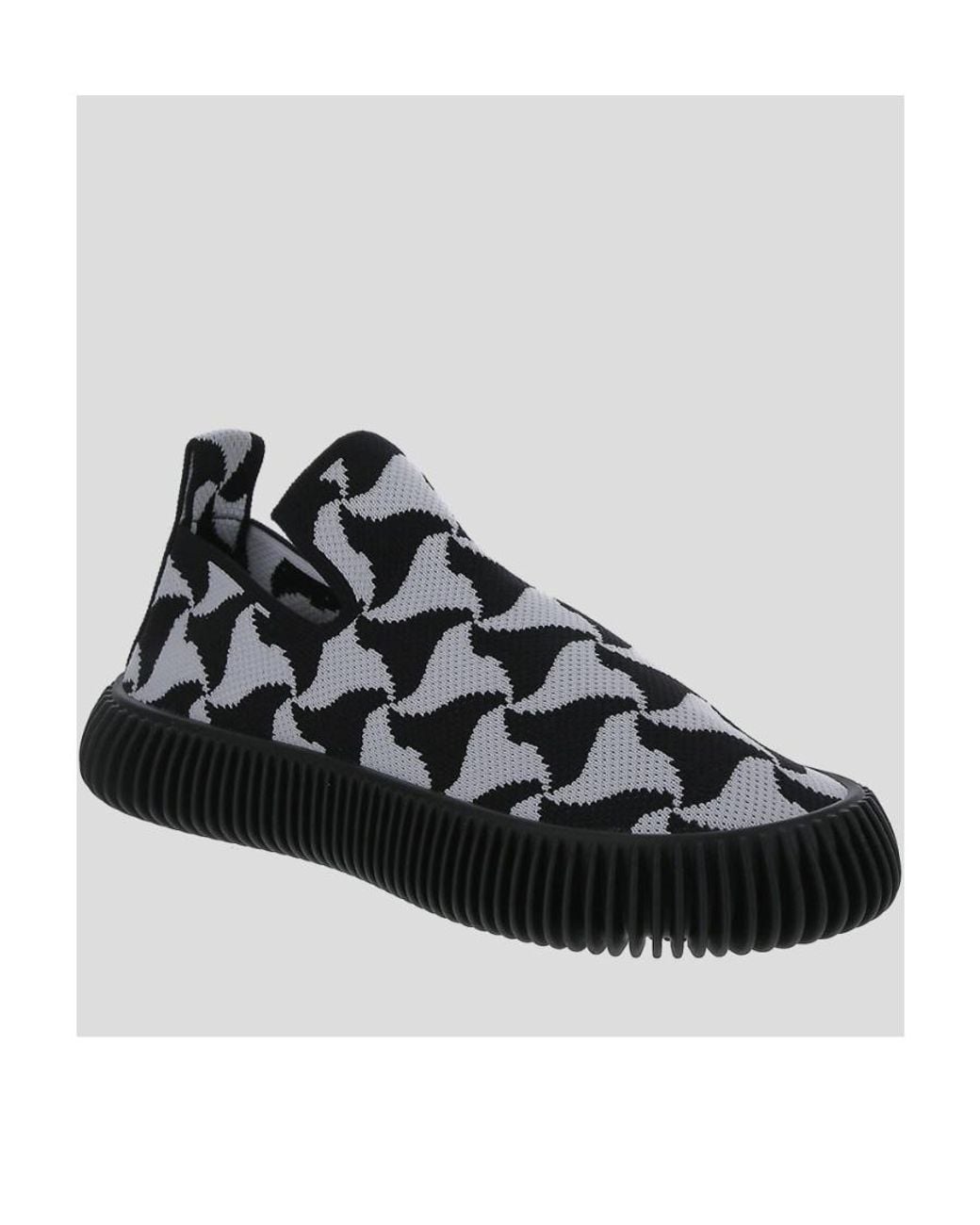 Bottega Veneta Black Slip-On Ripple Sneakers for men