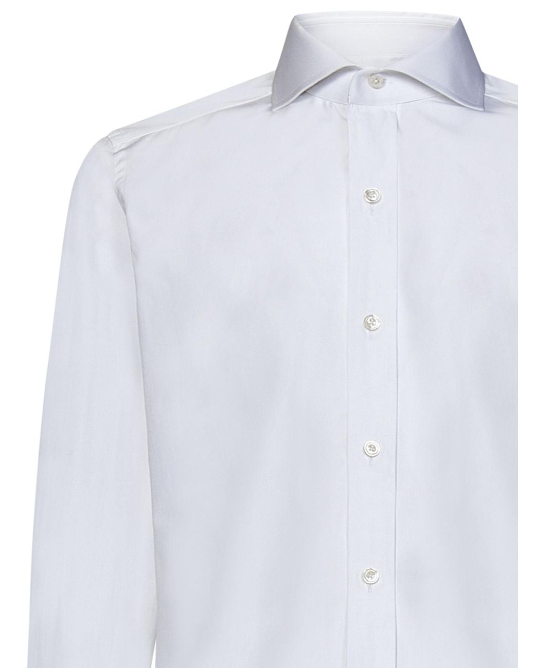 Tom Ford White Long-Sleeved Poplin Shirt for men