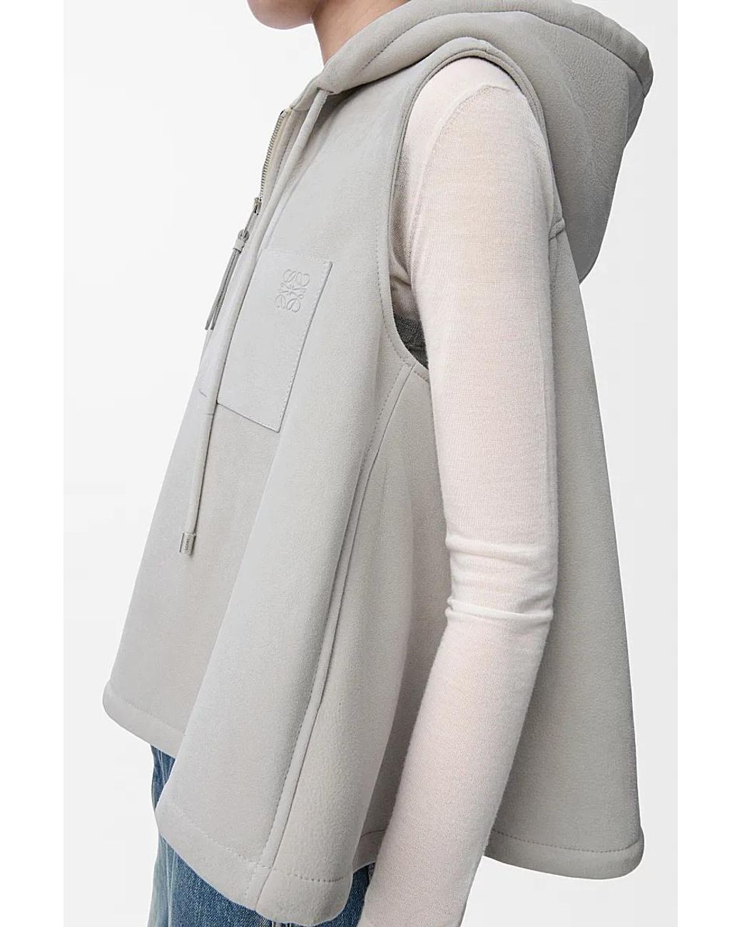 Loewe Gray Hooded Vest