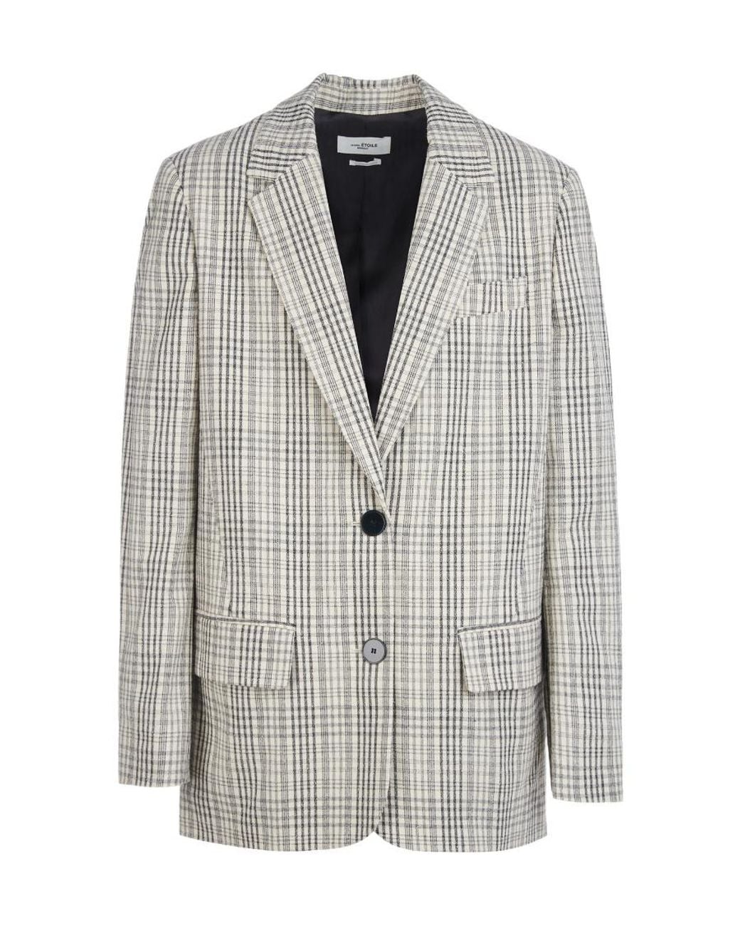 Isabel Marant Gray Checked Suit Coat