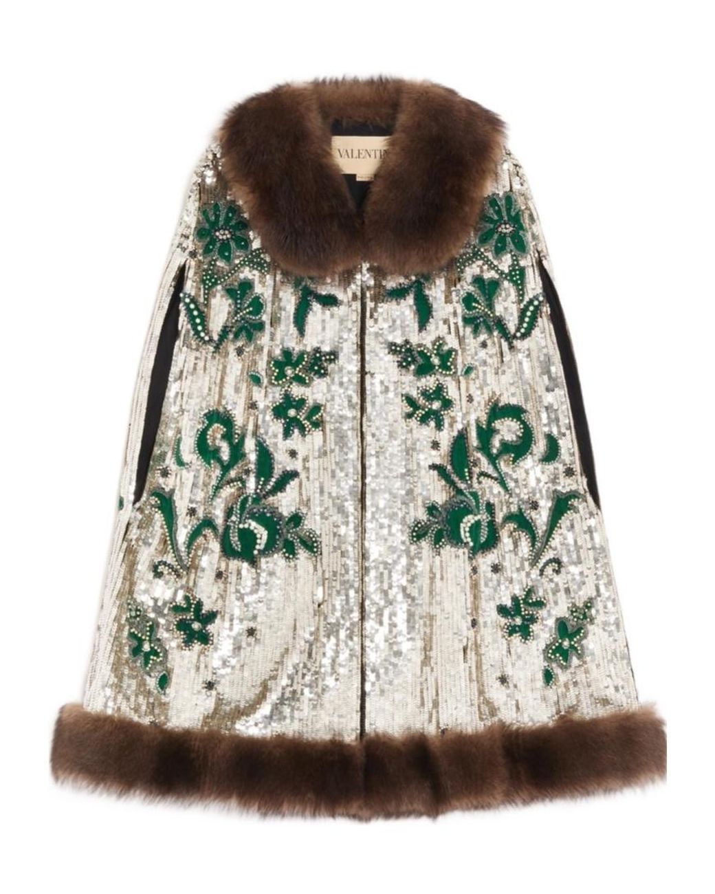 Valentino Green Collarless Sleeveless Vest
