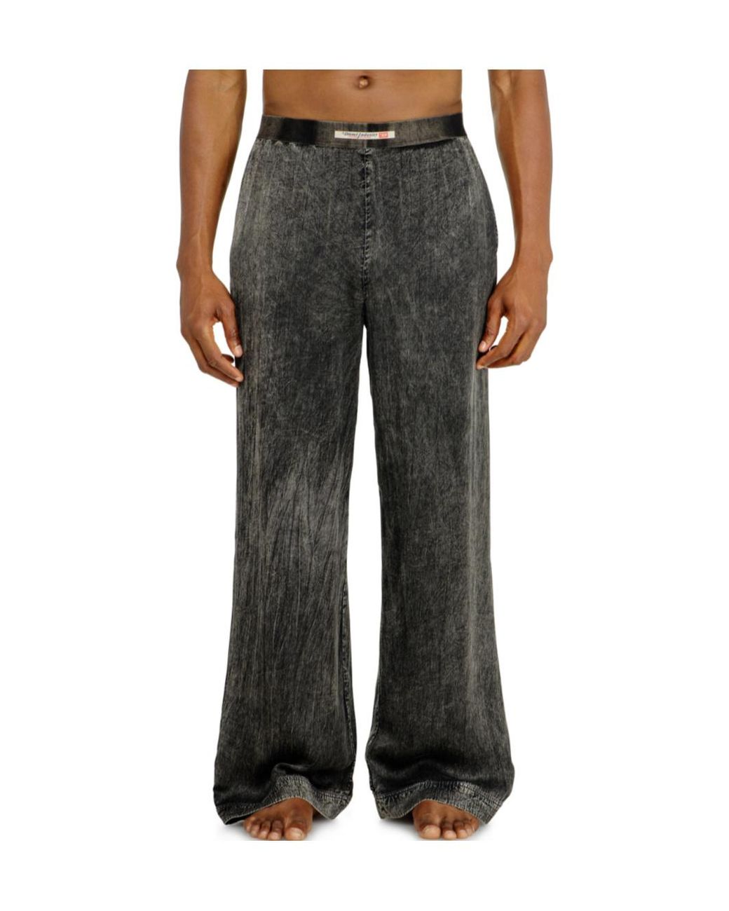 DIESEL Gray Zayne Wide-Leg Pants for men