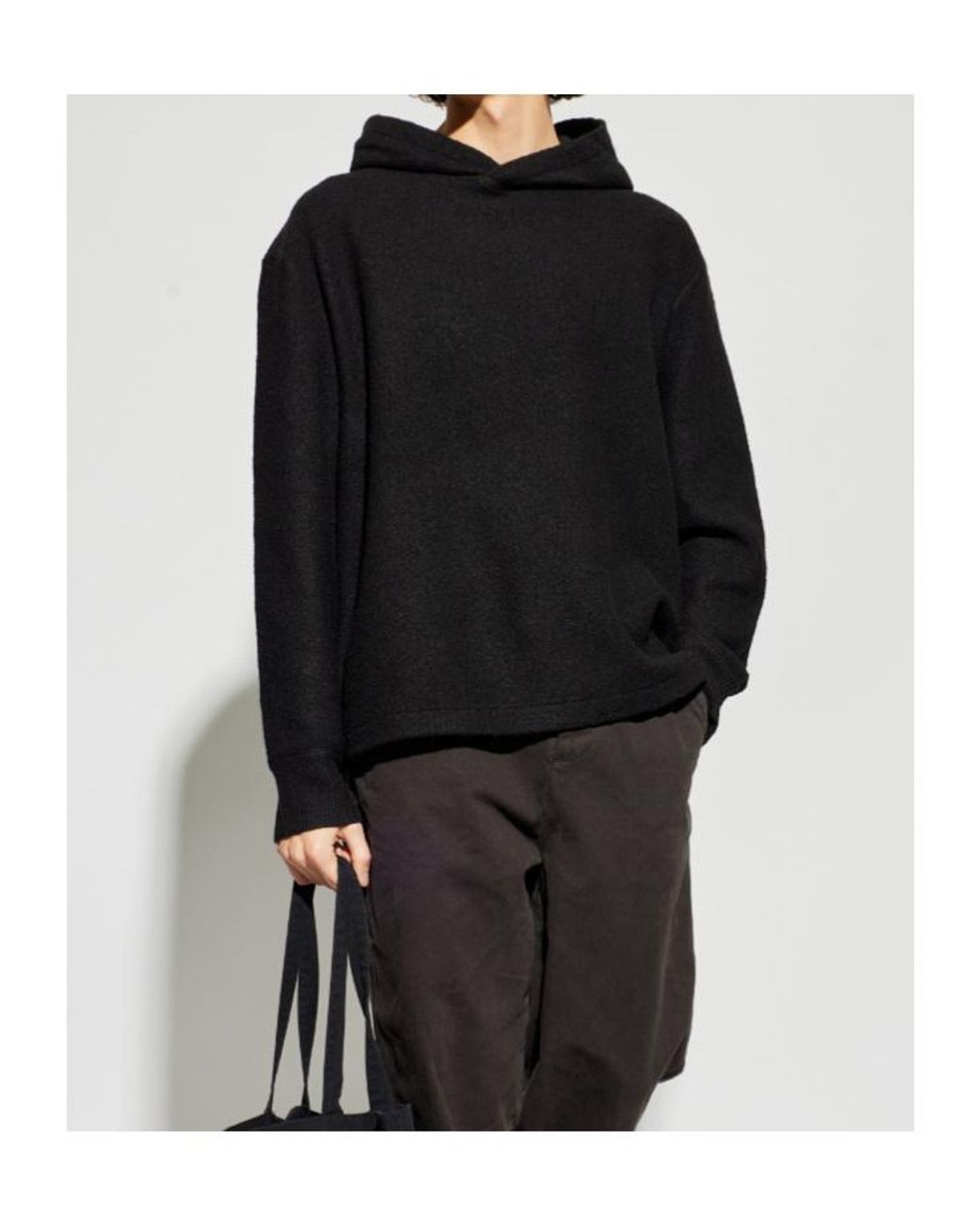 AllSaints Black Marko Hooded Sweater for men
